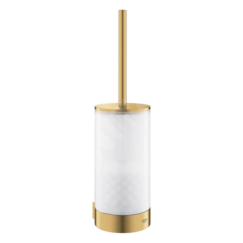Grohe Selection - Brosse de toilette avec support mural, verre/Cool Sunrise brossé 41076GN0