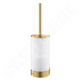 Grohe Selection - Brosse de toilette avec support mural, verre/Cool Sunrise brossé 41076GN0