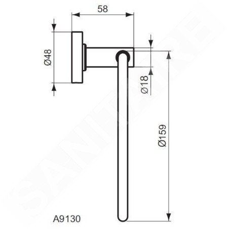 Ideal Standard IOM - Anneau porte-serviettes, chrome A9130AA