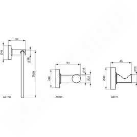 Ideal Standard IOM - Étagère pour serviette, chrome A9115AA