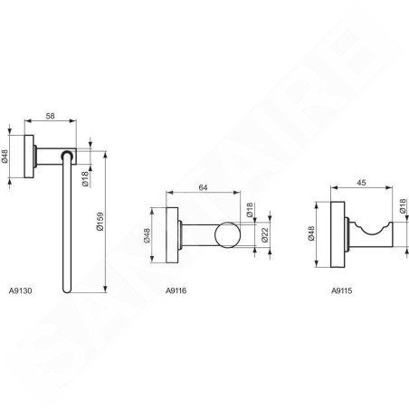 Ideal Standard IOM - Étagère pour serviette, chrome A9115AA