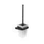 Ravak 10° - Brosse WC avec support, noir / verre X07P566 Ravak 10° - Brosse WC avec support, noir / verre X07P566
