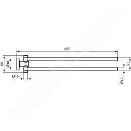 Ideal Standard IOM - Double barre pour serviettes, chrome A9131AA