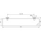 Ideal Standard IOM - Tablette en verre 520 x 138 x 48 mm, verre satiné, chrome A9124AA