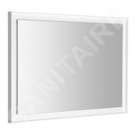 Sapho Miroirs - Miroir Flut dans un cadre 1000x700 mm, avec éclairage LED, blanc FT100