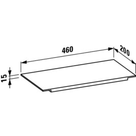 Laufen Kartell - Étagère, longueur 535 mm, fumée H3853310850001