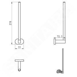 Ravak Chrome - Distributeur de papier toilette CR 420.00, chrome X07P318