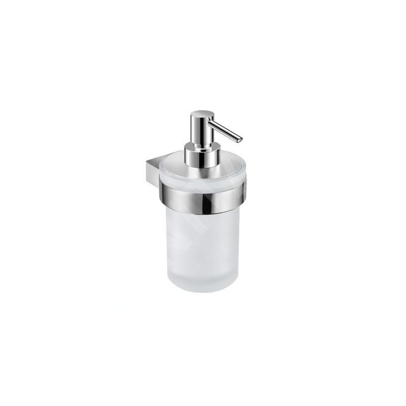 Jika Pure - Distributeur de savon avec support, chrome/verre dépoli H3833B20041001