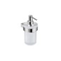Jika Pure - Distributeur de savon avec support, chrome/verre dépoli H3833B20041001