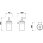 Jika Pure - Distributeur de savon avec support, chrome/verre dépoli H3833B20041001