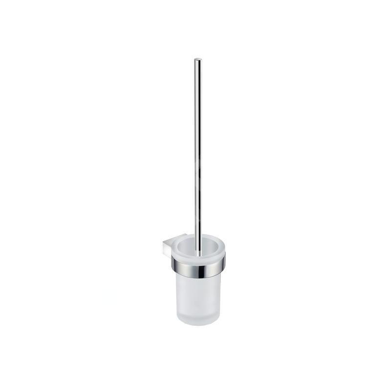 Jika Pure - Brosse WC avec support mural, chrome/verre dépoli H3843B10040001