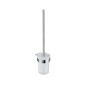 Jika Pure - Brosse WC avec support mural, chrome/verre dépoli H3843B10040001