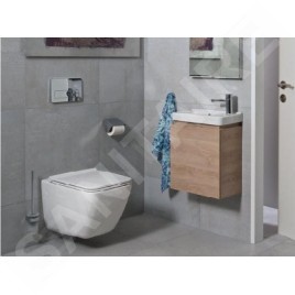 Jika Pure - Brosse WC avec support mural, chrome/verre dépoli H3843B10040001