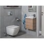Jika Pure - Brosse WC avec support mural, chrome/verre dépoli H3843B10040001