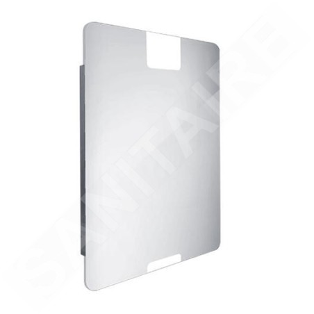 Nimco Miroirs - Miroir avec éclairage LED, 600x800 mm, aluminium ZP 21002