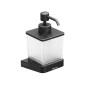 Ravak 10° - Distributeur de savon liquide avec support, noir / verre X07P559
