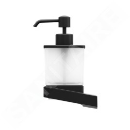 Ravak 10° - Distributeur de savon liquide avec support, noir / verre X07P559