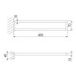 Steinberg 460 - Porte-serviettes, longueur 400 mm, noir mat 460 2550 S