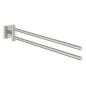 Grohe QuickFix Start Cube - Porte-serviettes double, longueur 44 cm, supersteel 40976DC0