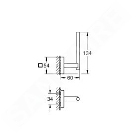 Grohe QuickFix Start Cube - Porte-papier hygiénique de rechange, supersteel 40979DC0
