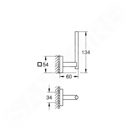 Grohe QuickFix Start Cube - Porte-papier hygiénique de rechange, supersteel 40979DC0