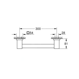 Grohe QuickFix Start Cube - Poignée, longueur 35 mm, supersteel 41094DC0