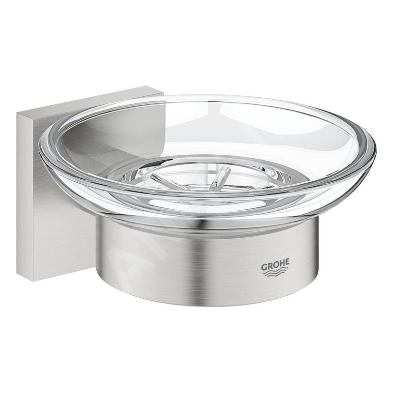 Grohe QuickFix Start Cube - Porte-savon avec support, verre/supersteel 41096DC0 Grohe QuickFix Start Cube - Porte-savon avec support, verre/supersteel 41096DC0