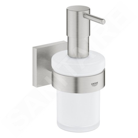 Grohe QuickFix Start Cube - Distributeur de savon avec support, verre/supersteel 41098DC0