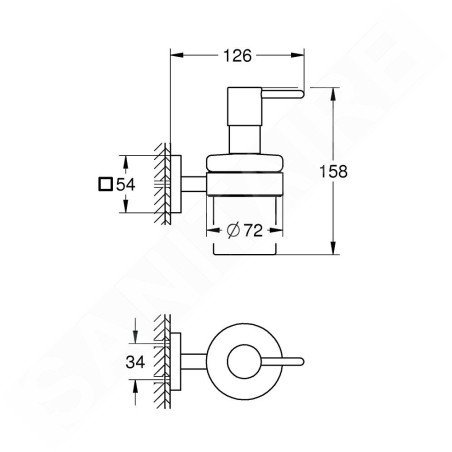 Grohe QuickFix Start Cube - Distributeur de savon avec support, verre/supersteel 41098DC0