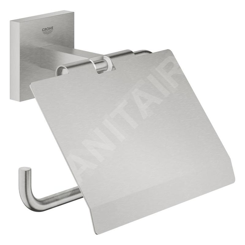 Grohe QuickFix Start Cube - Porte-papier de toilette avec couvercle, supersteel 41102DC0 Grohe QuickFix Start Cube - Porte-papier de toilette avec couvercle, supersteel 41102DC0