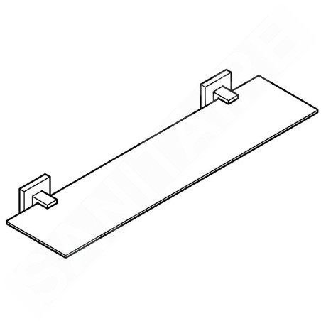 Grohe QuickFix Start Cube - Étagère, longueur 53 cm, verre/supersteel 41109DC0