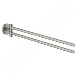 Grohe QuickFix Start - Porte-serviettes double, longueur 44 cm, supersteel 41183DC0