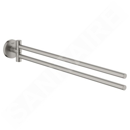 Grohe QuickFix Start - Porte-serviettes double, longueur 44 cm, supersteel 41183DC0