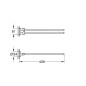 Grohe QuickFix Start - Porte-serviettes double, longueur 44 cm, supersteel 41183DC0