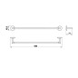 Jika Mio Style - Porte-serviettes, longueur 60 cm, chrome H3812F20040001