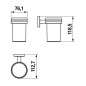 Jika Mio Style - Porte brosses à dents et dentifrice, verre/chrome H3822F10040001