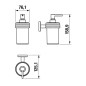 Jika Mio Style - Distributeur de savon avec support, verre/chrome H3832F20041001