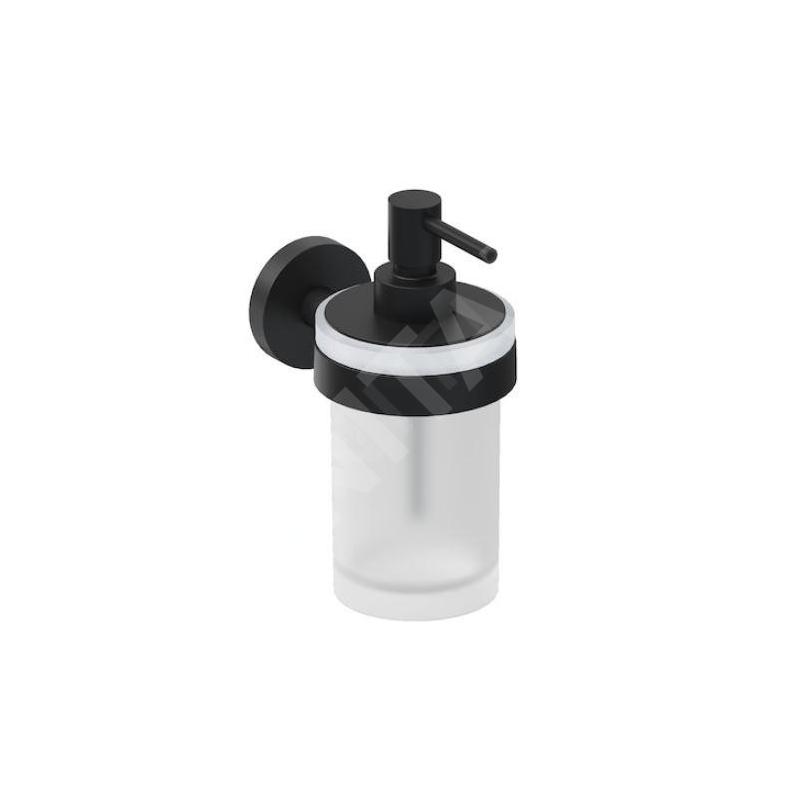 Jika Mio Style - Distributeur de savon avec support, verre/noir mat H3832F27161001