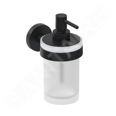 Jika Mio Style - Distributeur de savon avec support, verre/noir mat H3832F27161001