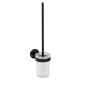 Jika Mio Style - Porte-balai WC mural avec support, verre/noir mat H3842F17160001