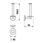 Jika Mio Style - Porte-papier toilette de rechange, chrome H3842F20041011