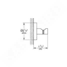 Grohe Essentials - Patère pour peignoir, graphite foncé brossé 40364AL1