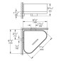Grohe Selection - Tablette de douche, avec support, d'angle, verre/Warm Sunset brossé 41038DL0