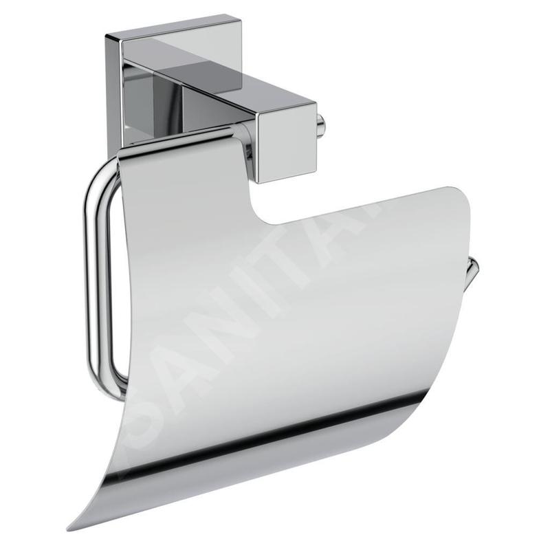 Ideal Standard IOM Square - Porte-papier toilette avec couvercle, chrome E2191AA
