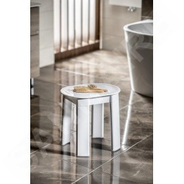 Aqualine Accessoires - Tabouret de salle de bains Tetra, 420x410x270 mm, blanc 2872