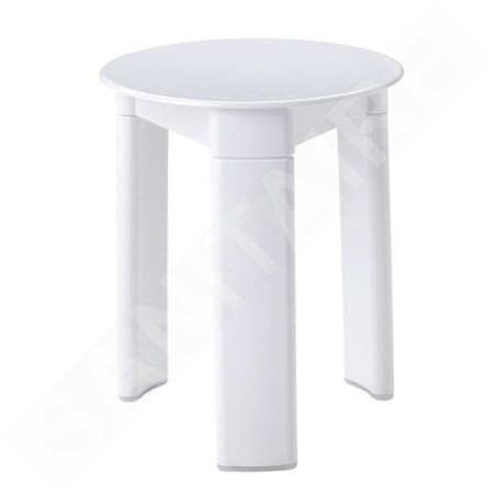 Aqualine Accessoires - Tabouret de salle de bains Trio, diamètre 330x400 mm, blanc 2072