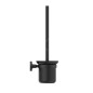 Ideal Standard IOM - Brosse de toilette murale, avec support, verre satiné noir/noir soyeux A7927XG