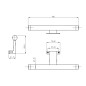 Aqualine Accessoires - Luminaire à LED Kronas, longueur 400 mm, 6W, chromé KA400