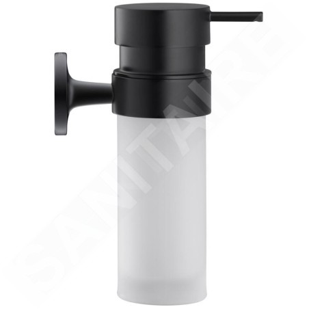 Duravit Starck T - Distributeur de savon avec support, noir mat/verre dépoli 0099354600