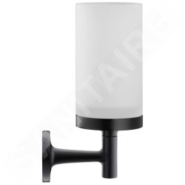 Duravit Starck T - Verre pour brosse à dents et dentifrice avec support, noir mat/verre dépoli 0099314600